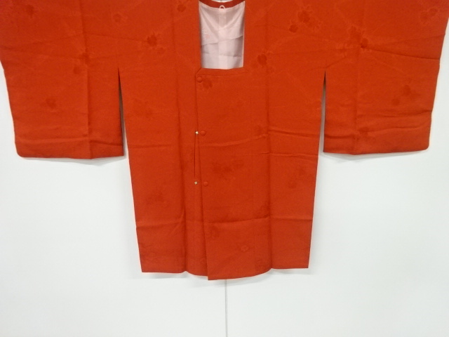 JAPANESE KIMONO / VINTAGE MICHIYUKI COAT / WOVEN FLORAL PLANTS